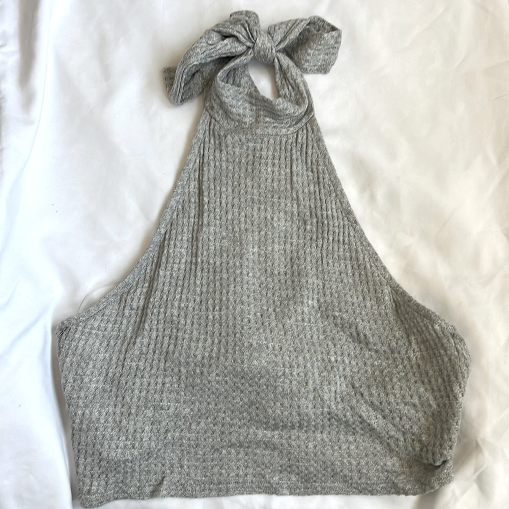 Grey Crop Top